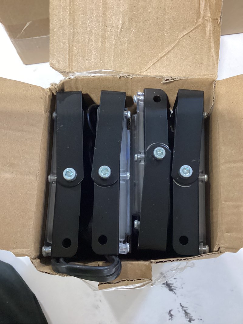 Condition photo showing Good Condition for 4 pack 50w black light, led blacklight flood light with us plug and switch, black lights for glow party,halloween,body painting,birthday party,fluorescent painting and fluorescent tapestry 50w 4pack