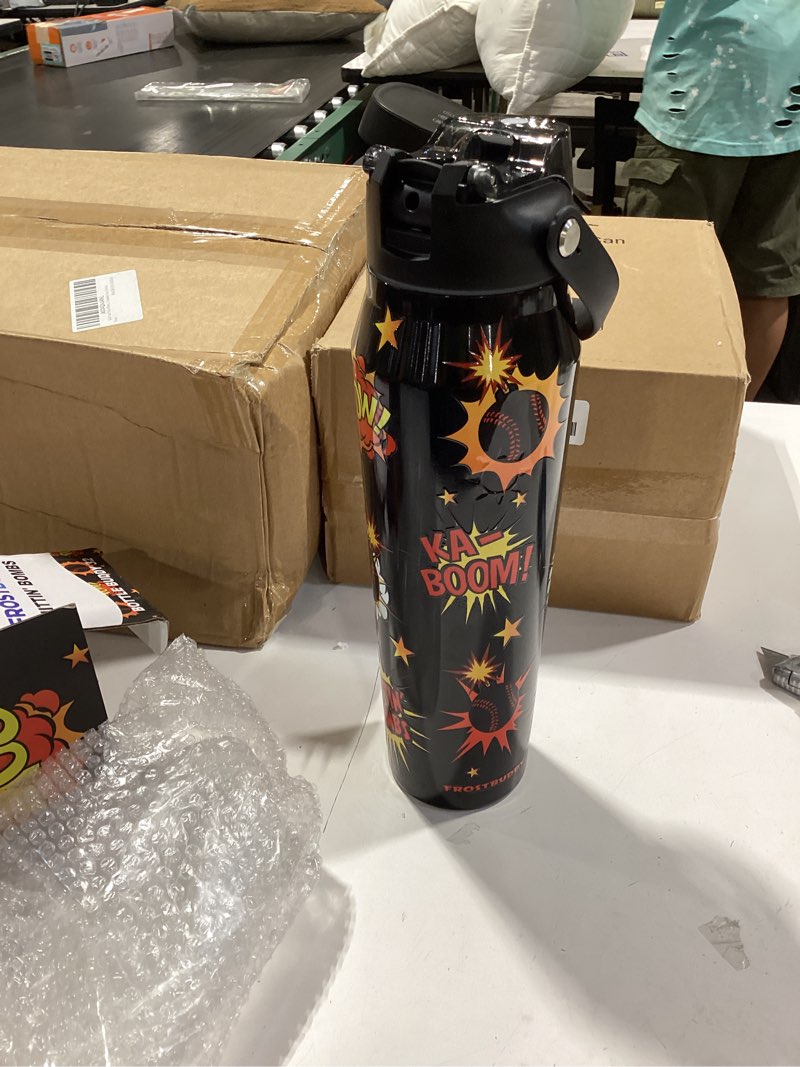 Condition photo showing Good Condition for frost buddy 32oz insulated water bottle with straw & chug lid | leak-proof stainless steel | 24-hours cold | sweat-proof, cup holder friendly | ideal for gym, travel, sports & everyday hydration augusta 32 ounces