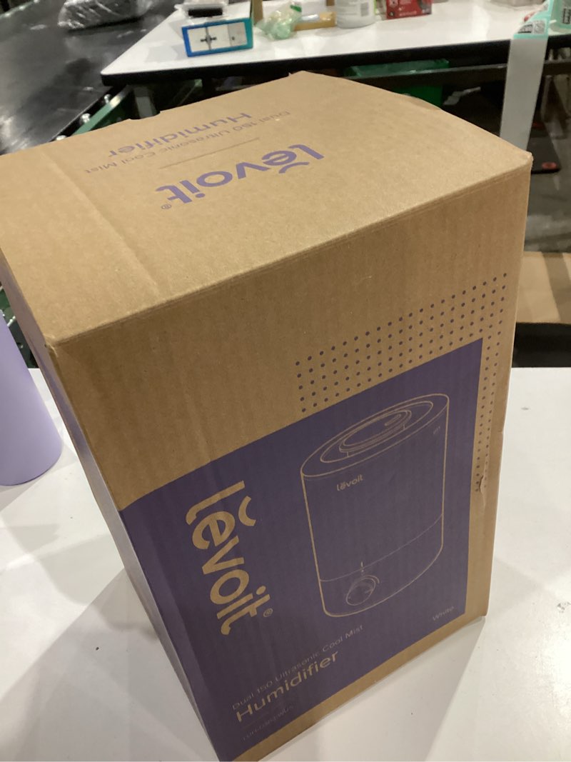 Condition photo showing Good Condition for LEVOIT - Humidifiers for Bedroom - Quiet (3L Water Tank) - Cool Mist/Top Fill/Essential Oil Diffuser/25Watt - Home/Large Room - 360° Nozzle - Rapid Ultrasonic Humidification for Baby Nursery/Plant