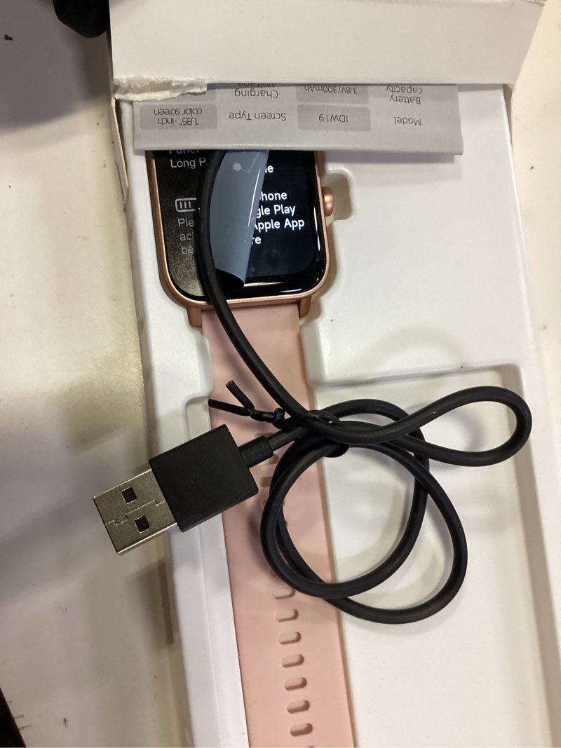 Condition photo showing Good Condition for smart watch for women android & iphone, alexa built-in, ip68 waterproof activity fitness tracker with bluetooth call (answer/make), 1.8" smartwatch with heart rate/spo2/sleep monitor, 100+ sports mode pink 1.8 inches