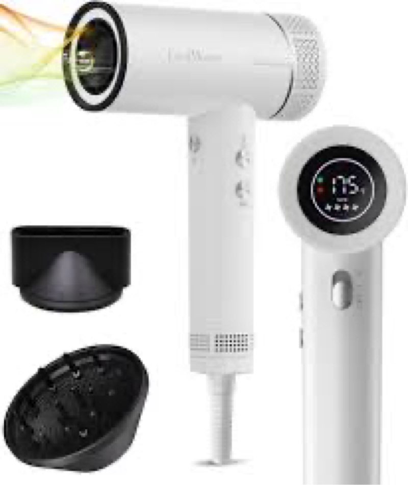 High-Speed Ionic Hair Dryer: 160000 RPM Brushless Motor Fast Drying Low Noise Thermo-Control Hairdry