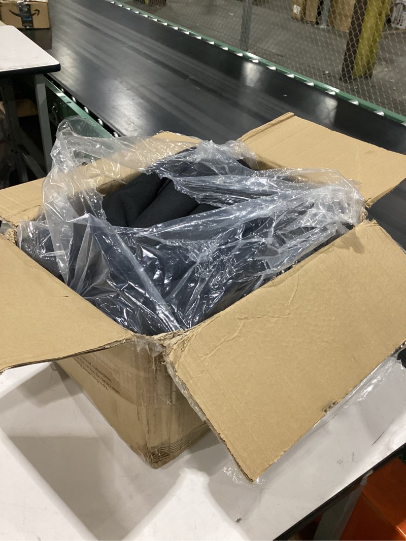 Condition photo showing Good Condition for 6 pack 120 in round black tablecloths - reusable polyester table covers – protect from spills (not waterproof) – for weddings, banquets, parties – ships folded, wrinkles likely, steam before use 120 in round, 6 pack black
