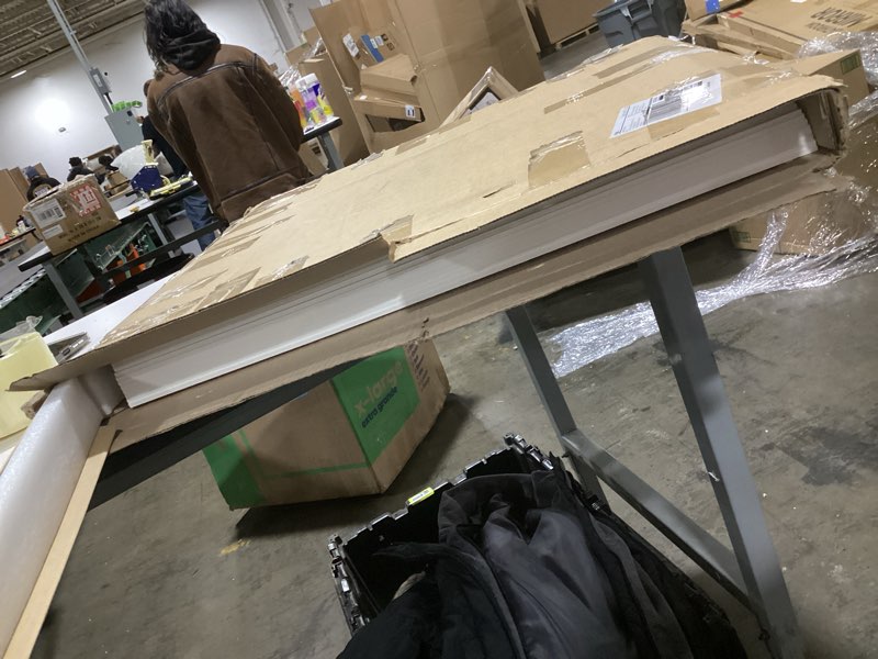 Condition photo showing Good Condition for 2ft x 2ft Drop Ceiling Tiles?Smooth White PVC Ceiling Panel 24 x 24in. Waterproof, Washable and Fire-Rated - Reusable - High-Grade PVC to Prevent Breakage-Package of 12 Tiles White 2ftx2ft