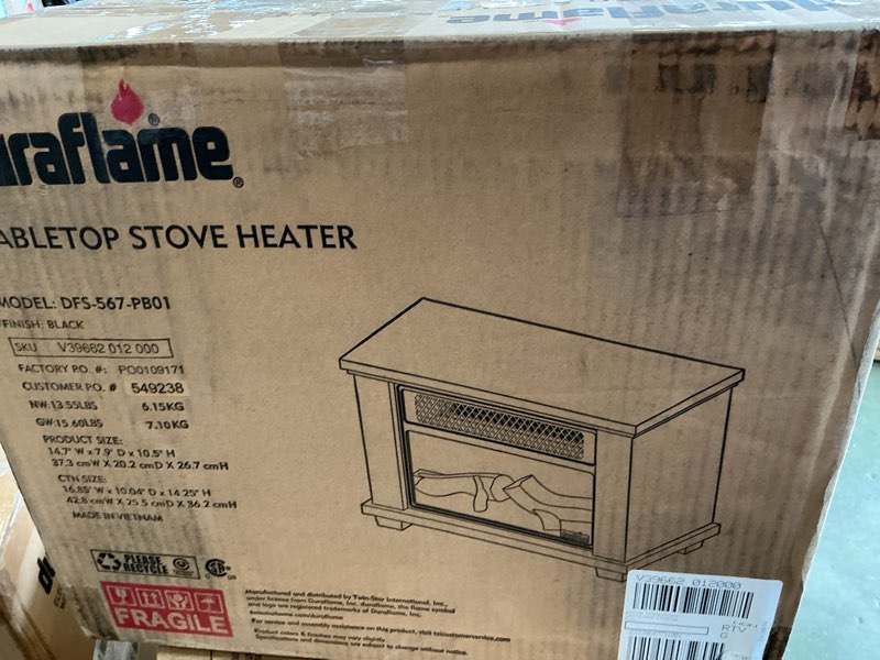 Condition photo showing New/Like New for 1000W Electric Mini Fireplace Heater,Freestanding Space Desktop Heater Heating Box,Adjustable 3D Flame Effect Fireplace Stove,Tabletop Portable Radiators for Office Home