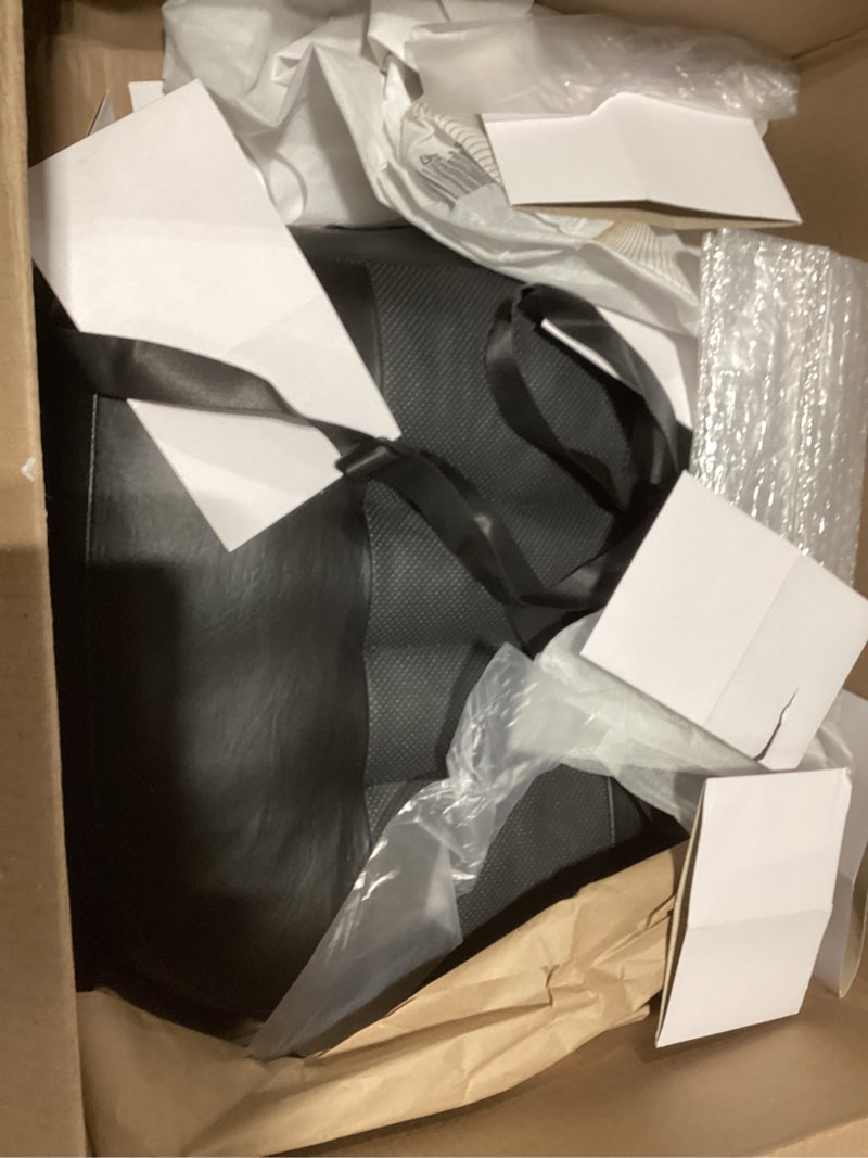 Condition photo showing As Is for YOUFI Leather Seat Cushion Extra-Thick Booster for Office Chair to Rise Height - Full Filling for Support - with Breathable Cover, Handle and Buckle - Relieves Back Pain – 18"x16"x6" (Black)