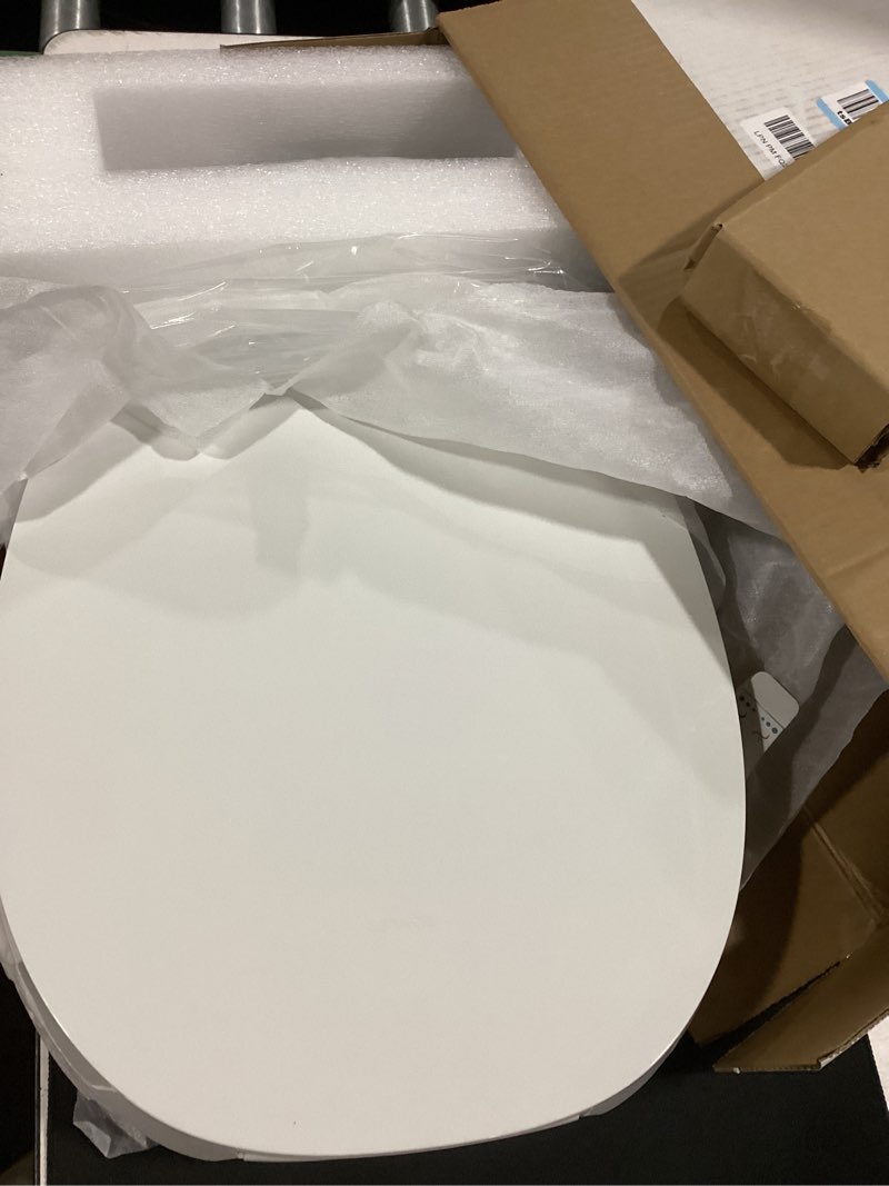 Condition photo showing New/Like New for kohler purewash m300 manual elongated bidet toilet seat, white handle, quiet-close lid prevents slamming, toilet bidet, easy installation with quick-release hinges, self-cleaning wand