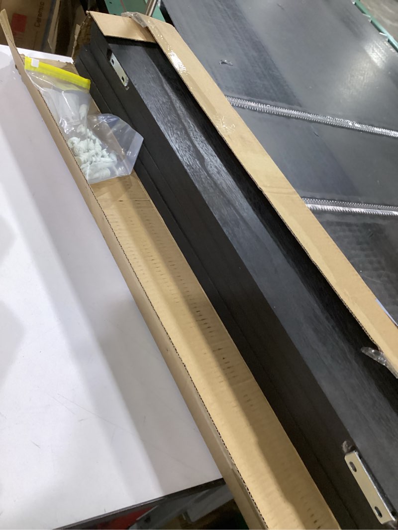 Condition photo showing Good Condition for PHPH 36 Inch Wood Floating Shelves for Wall, Wooden Wall Shelves for Bedroom, Set of 4 Black Black 36in