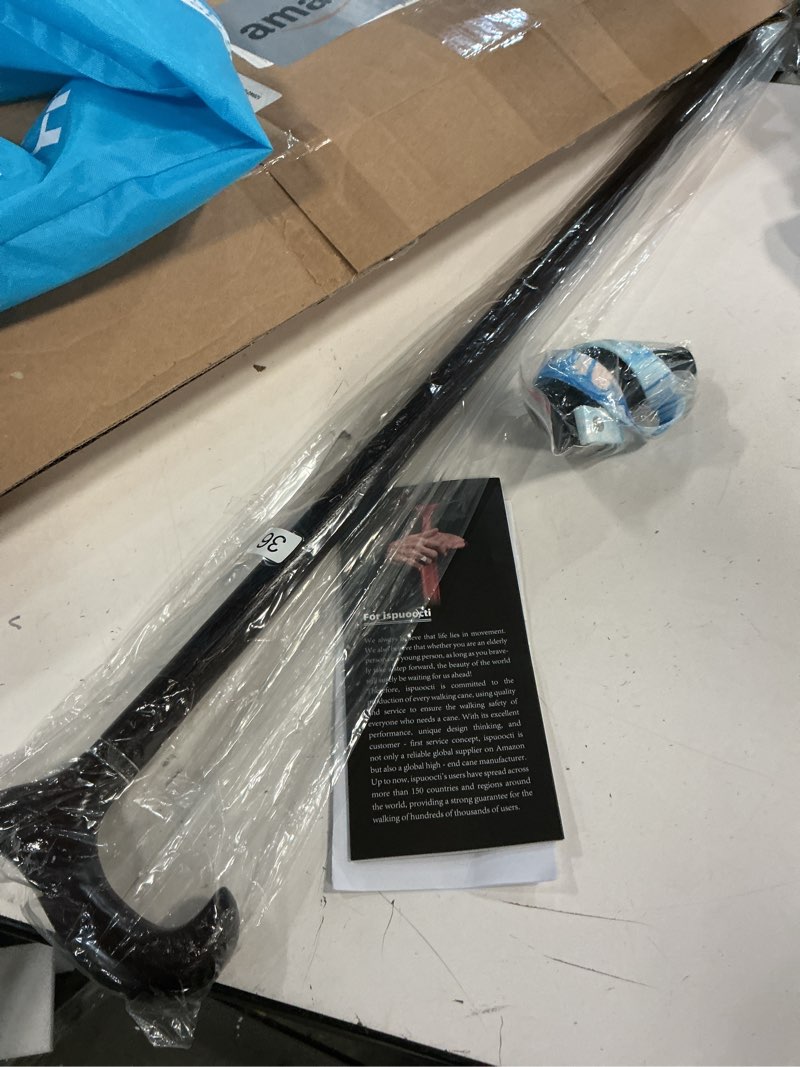 Condition photo showing Good Condition for Walking Cane, Available in Multiple Inches Wooden Cane Support up to 500 Lbs, Suitable for Fancy Wooden Walking Cane for Men and Women with Extreme Demands Maple Brown 36"