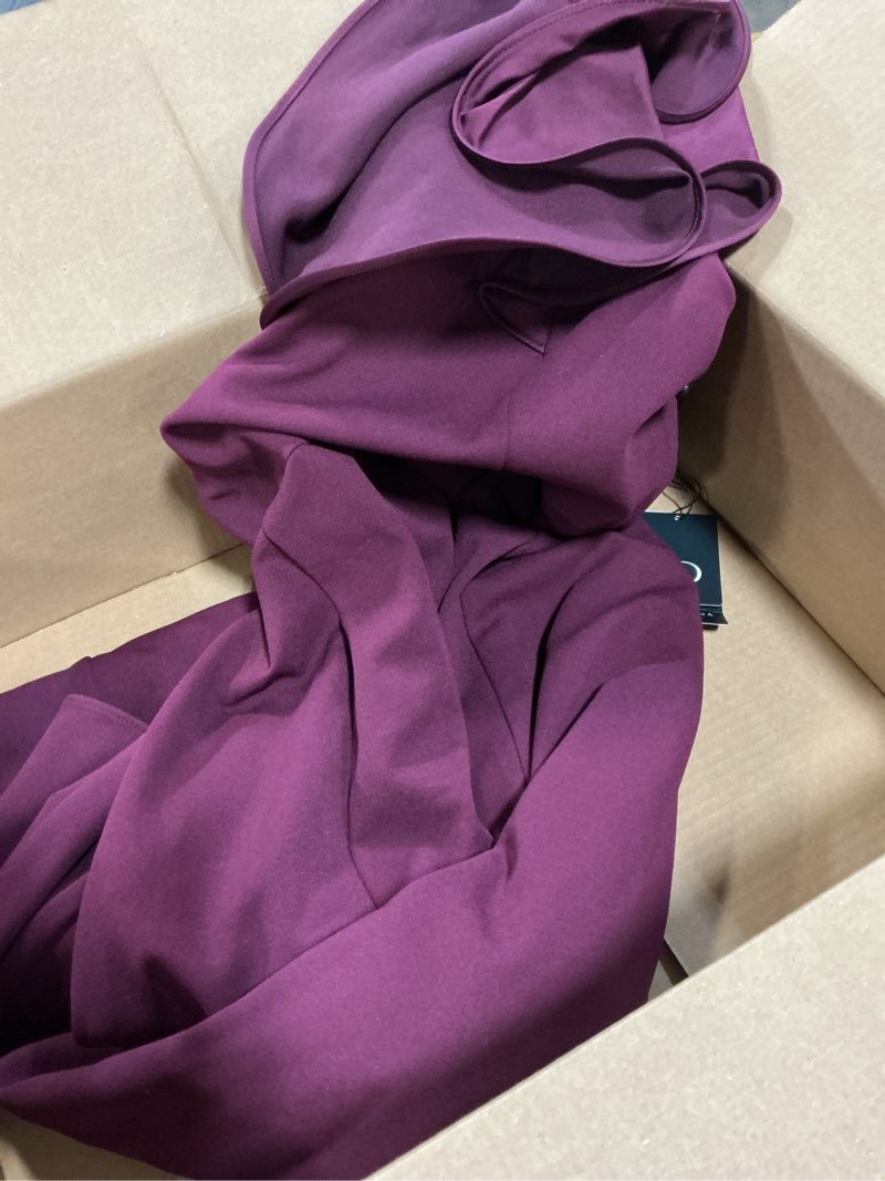 Condition photo showing Good Condition for (Size:12)Adrianna Papell Womens One Shoulder Mermaid Gown 12 Cabernet