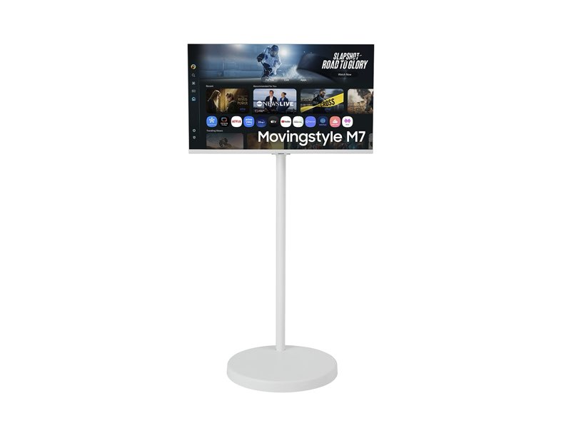 32 Inch Movingstyle M7 4K UHD| Adjustable Rolling Stand |Smart TV Apps | SmartThings 