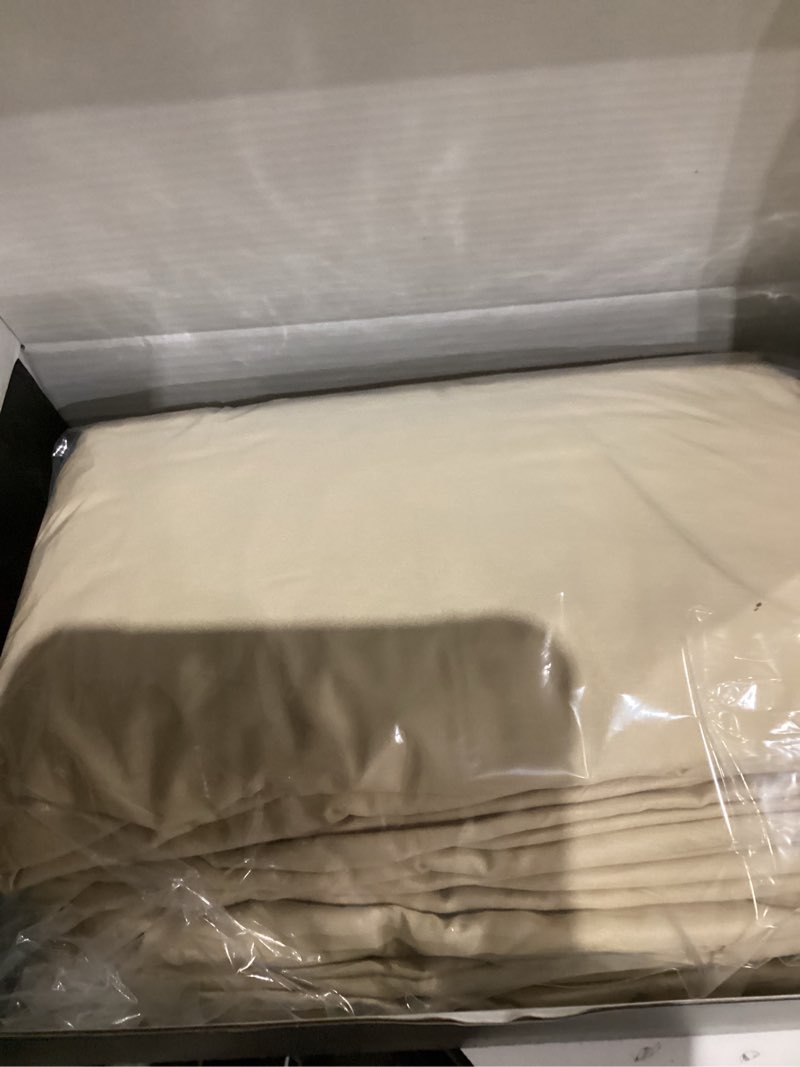 Condition photo showing Good Condition for FreshCulture Twin Fitted Sheets, Bulk Pack of 6, Deep Pocket, Soft Microfiber Bottom Sheets for Home, Salons, Hotels, Twin Size Fitted Sheets Only (Beige) Beige Twin