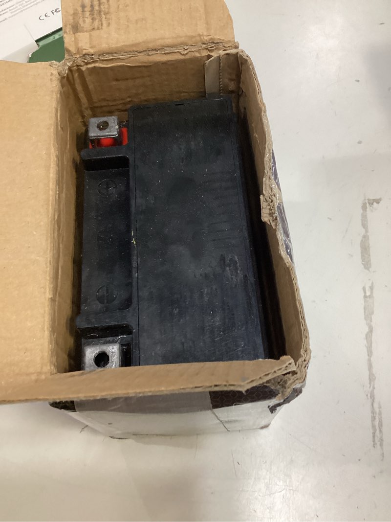 Condition photo showing As Is for cb chromebattery 9-bs maintenance-free, 120cca, 12v 10ah battery replacement for atv, motorcycle, jet skis, scooter, utv, and more - nut and bolt (t3) terminal