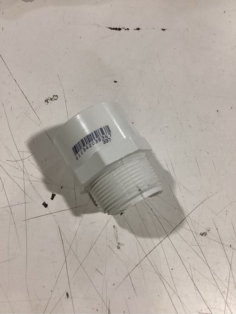 Condition photo showing As Is for 1-1/4 in. pvc schedule 40 mpt x s male adapter