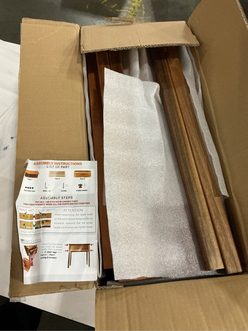 Condition photo showing Good Condition for ENKEZI Narrow End Table with Drawer and Shelf – Slim Side Table for Small Spaces, Nightstand for Bedroom or Living Room, Small Bedside Table (Top Drawer)