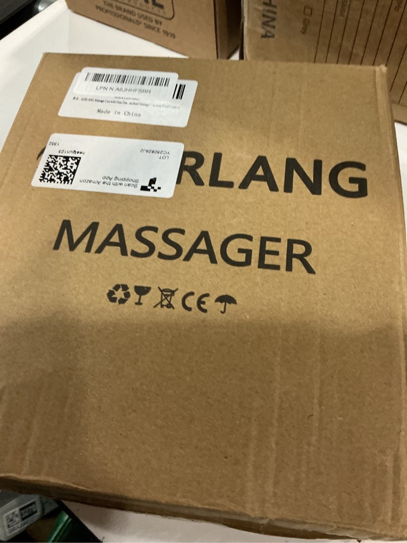 Condition photo showing Good Condition for AERLANG Massage Gun with Heat Deep Tissue Back Massager Neck Massager for Pain Relief,Muscle Percussion Massage Gun, Birthday Gifts for Men Women Dad him Handheld Message Gun with 7Heads&Silent Black