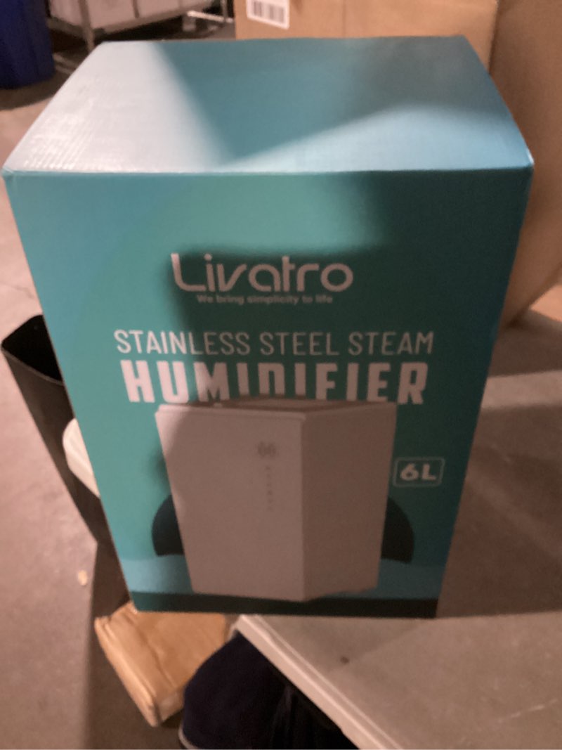 Condition photo showing New/Like New for 6L Stainless Steel Warm Mist Humidifier with Easy Clean and Warm Steam Function, Healthy Air Mist Humidifiers for Bedroom Living Room, with Sleep Mode and Auto-off Setting 6LWhite