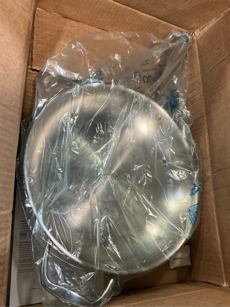 Condition photo showing Good Condition for tramontina signature tri-ply clad stainless steel 12-inch large frying pan with helper handle, induction-ready skillet, dishwasher-safe, nsf-certified, made in brazil fry pan 12" w/ helper