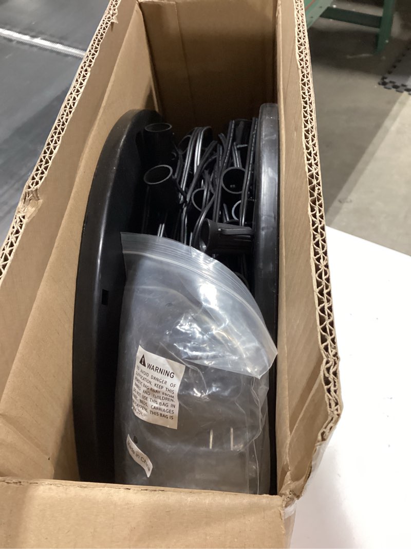 Condition photo showing As Is for Brightown Commercial 250 FT C9/E17 Christmas Light Sockets Set Spool, C9 Outdoor/Indoor String Light Stringer 12" Spacing Black Wire for Wedding Patio Event Party Lighting Decor Black 250FT