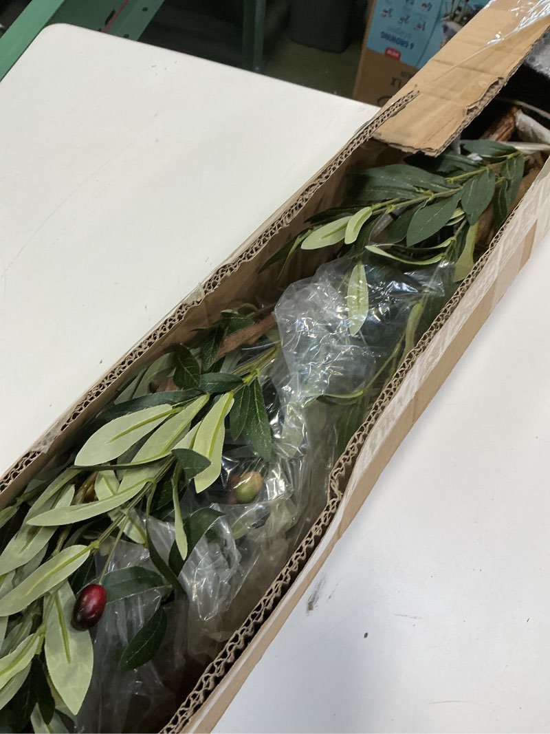 Condition photo showing Good Condition for SOGUYI Artificial Olive Tree, 4FT Tall Faux Silk Plant with Natural Wood Trunk and Lifelike Fruits f