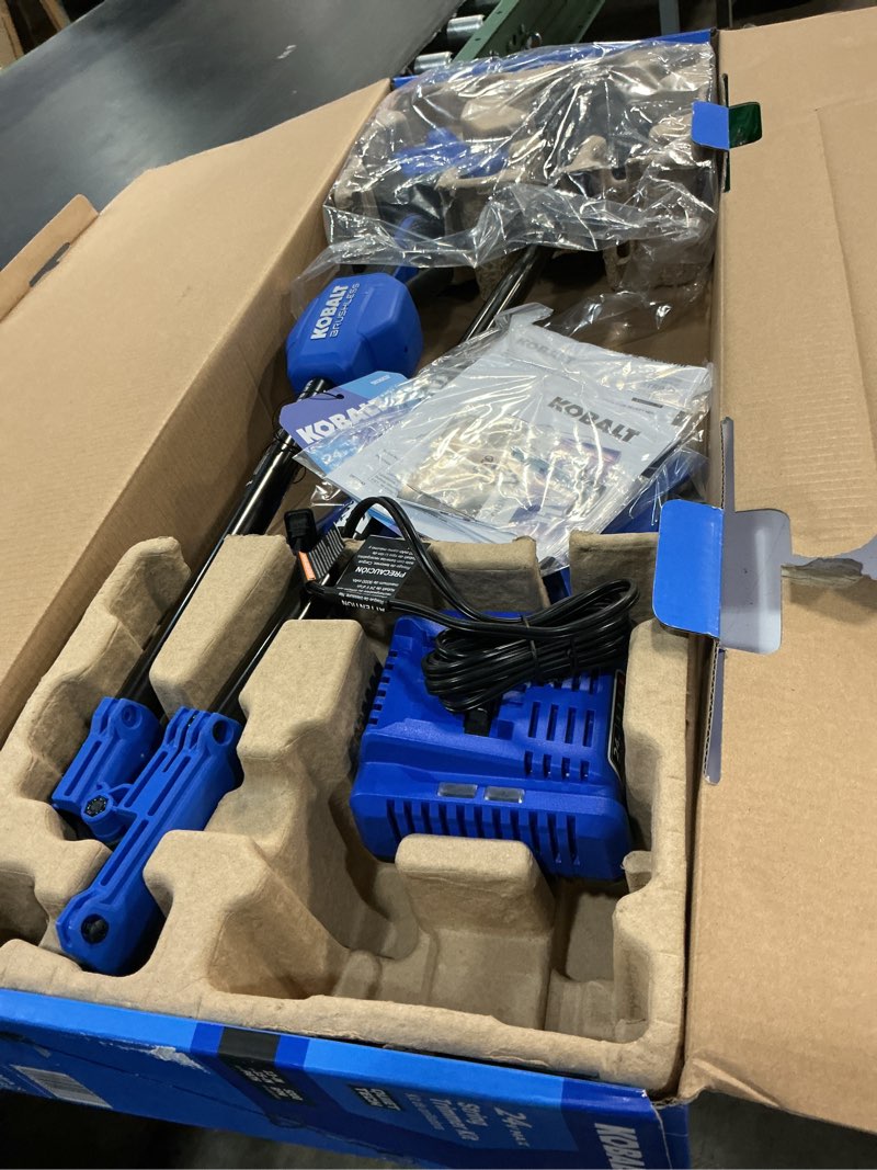 Condition photo showing Good Condition for kobalt quiet tech 24-volt 15-in straight shaft battery string trimmer 4 ah (battery included) (charger included)