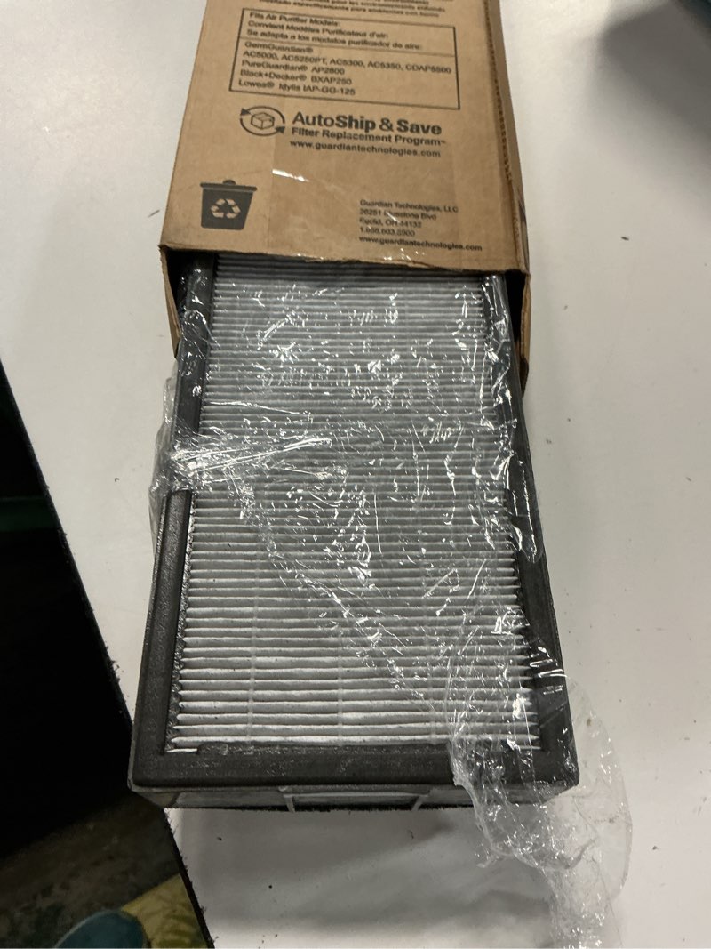 Condition photo showing As Is for germguardian filter c smoke clear hepa genuine air purifier filter, for wildfire smoke, odors, removes 99.97% of pollutants and smoke toxins, for ac5000, ac5250, ac5300, ac5350, cdap5500, flt5000sm hepa smoke 1.0
