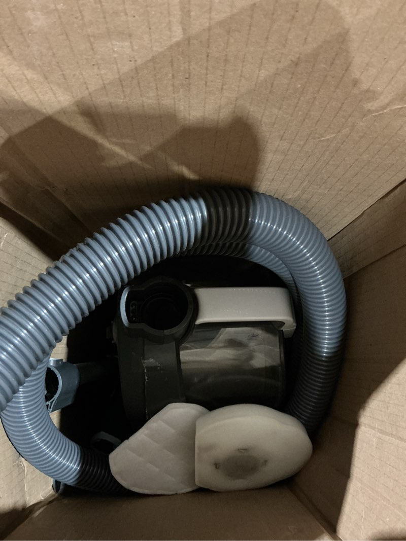 Condition photo showing As Is for kenmore dc5070.01 upgrade 500 series bagless canister vacuum with hair eliminator brushroll?2-motor cyclonic technology, hepa filtration & 24' auto cord rewind for pet, carpets, hard floors, stairs hair eliminator bagless canister
