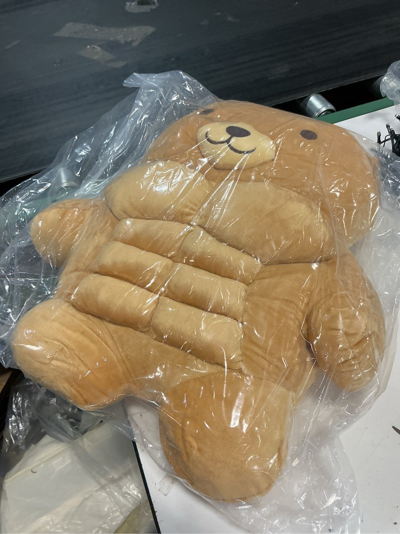 Condition photo showing Good Condition for exigent kawaii muscle abs teddy bear buff 30cm plush cuddly stuffed animal toy figure (bear_30cm)