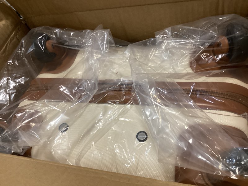 Condition photo showing As Is for Luggage 1 Pcs ABS Hardside Luggage Sets TSA Lock Spinner Wheel Suitcases 20/24/28 Inch pearly white