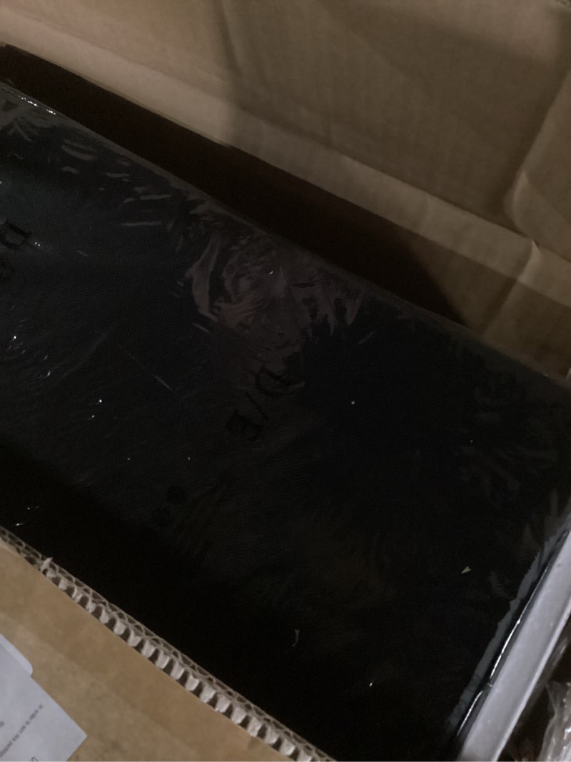 Condition photo showing New/Like New for Nightstand, 2 Drawer Dresser for Bedroom, Metal Frame and Wood Top,Small Night Stand with Fabric Drawers End Table - Black Set of 1 Black