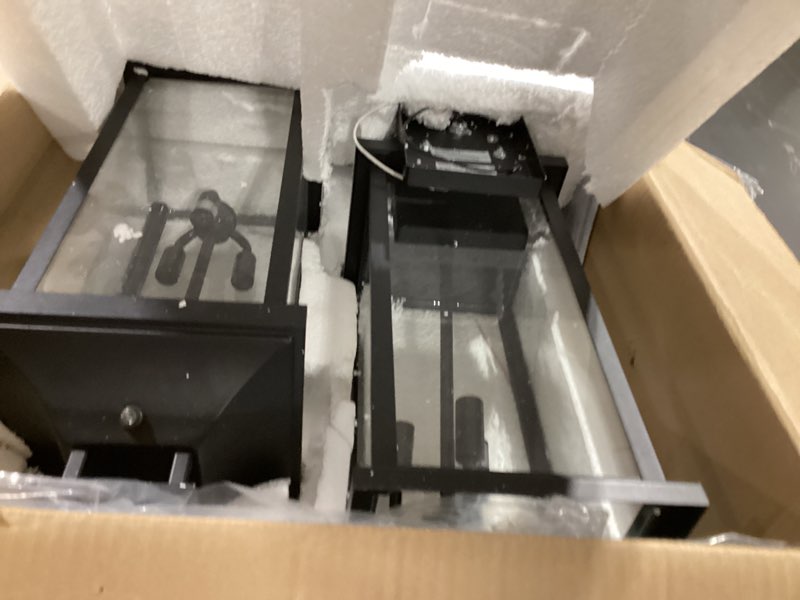 Condition photo showing Good Condition for venzblomia 20" large dusk to dawn outdoor lights 3-light, 2 pack black modern exterior lighting fixtures photocell sensor outside porch lights wall mount, waterproof patio exterior sconce lamps e12 black 2-pack/dusk to dawn