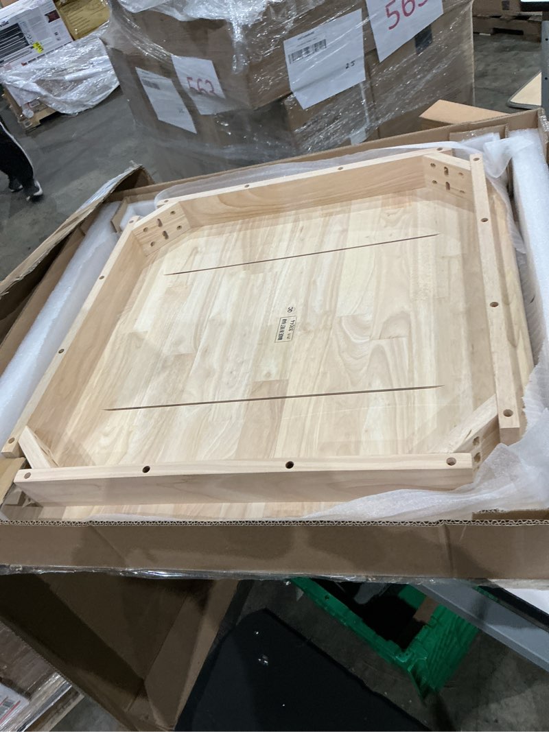 Condition photo showing Good Condition for international concepts unfinished traditional wood counter table, with unfinished finish and