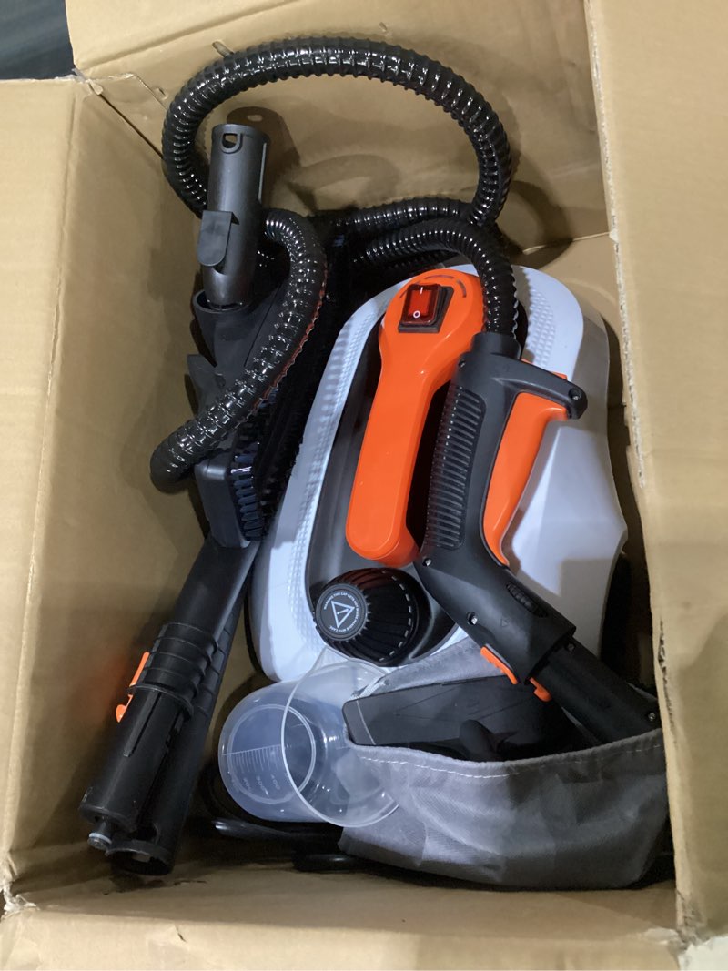 Condition photo showing Good Condition for dyna-living steam cleaner 1800w steamer for cleaning 5 bar steamer cleaner for car detailing 320°f high temperature high pressure steamer for carpets floor with 1.8 l inner water tank white
