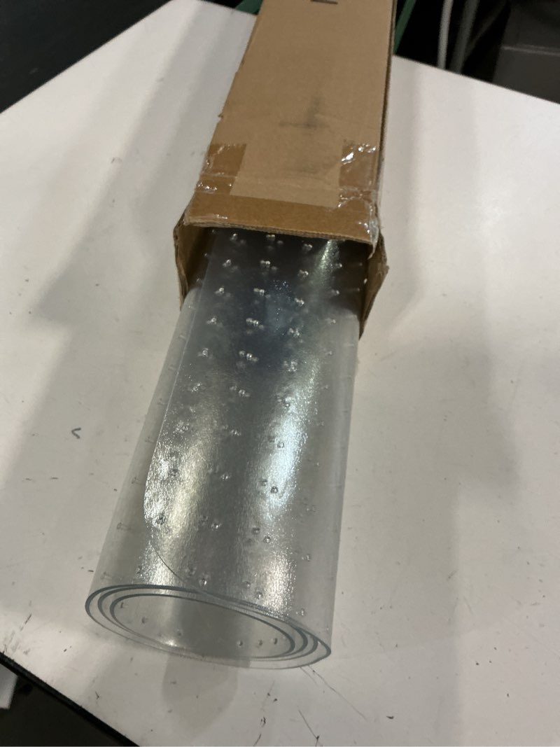 Condition photo showing Good Condition for Office Chair Mat for Carpet, 36"x48" Heavy Duty PVC Floor Protector, Non-Slip Clear Computer Desk Mat for Low-Pile & Flat Carpets, Rolling Chair Mat for Home Office & Gaming