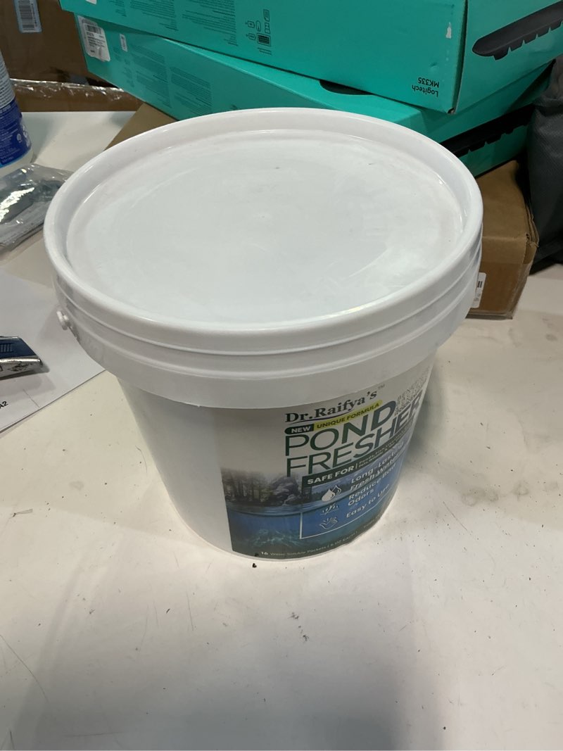 Condition photo showing New/Like New for dr. raifya's pond fresher - 16 packets - pond water treatment for outdoor areas, long-lasting clean water & odor with beneficial bacteria, easy to use, fish, pets & plants safe 5 lb