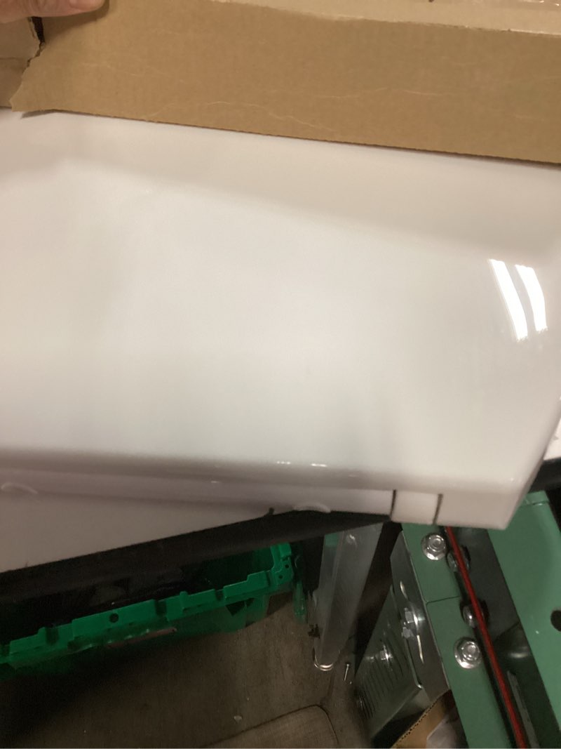 Condition photo showing Good Condition for khe elongated toilet seat with child seat 18.5 inch, soft close toilet seat with no-touch handle, quick release, non-slip, durable pp, white elongated 18.5'' withtoddler seat