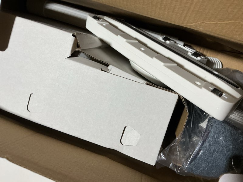 Condition photo showing As Is for LAQVITA 2026 New Cordless Vacuum Cleaner with Mop Function|1.5L Dust Cup, Washable HEPA Filter| Lightweight 4.27lbs Stick Vacuum for Hard Floors/Tiles + Blower Function, Water Tank & Mop Pads