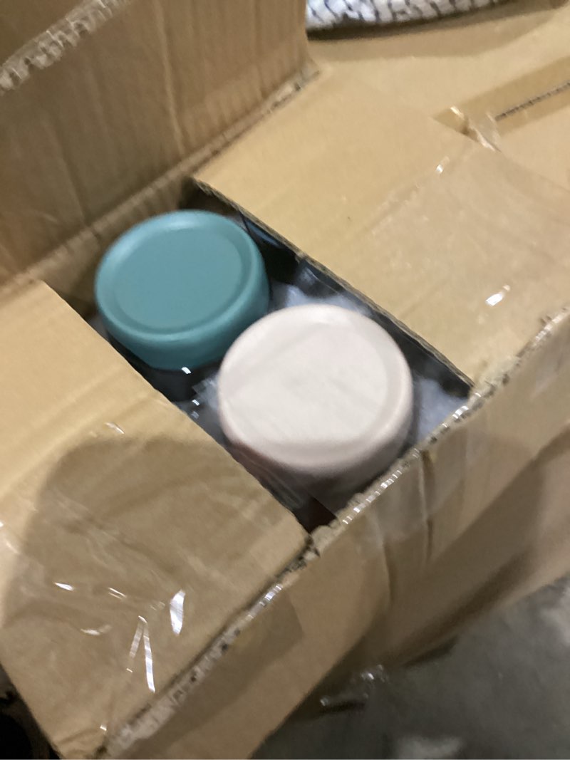 Condition photo showing Good Condition for NETANY 6-pack 16 oz Overnight Oats Containers with Lids, Glass jars with Airtight Lids, Wide mouth Mason Salad jars, Glass Food Storage Containers for Snacks Yogurt Spice Sugar Multicolor- 16 oz (6 Pack)