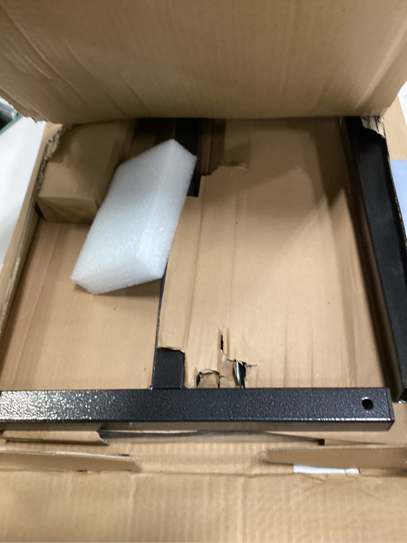Condition photo showing Good Condition for Drive Medical 13067 Non Tilt Top Overbed Table with Wheels and Secure Height Adjustment,Tray Table for Hospital or Home Use, Bedside Rolling Overbed Table, Silver Vein Silver Vein Table