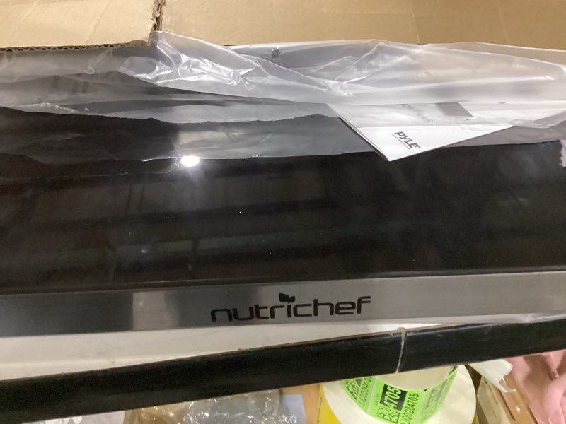 Condition photo showing As Is for not tested nutrichef electric hot plate tray dish warmer with black glass top - ideal for home, buffets, parties, kitchens & restaurants - warming tray for food - tortilla warmer - dimensions: 16.5 x 11 size 16.5 x 11 inches