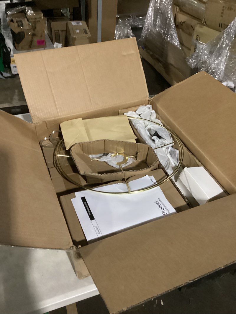 Condition photo showing Good Condition for arc floor lamp for living room, 68" modern dimmable standing lamp with foot switch, adjustable tall corner lamp with white fabric shade, mid century arched reading light for bedroom, office (brown)