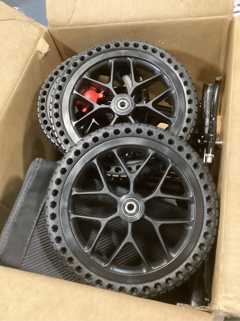 Condition photo showing New/Like New for All Terrain Foldable Knee Scooter Walker - Economical Knee Walker for Foot Injuries, Compact Crutches Alternative - Black