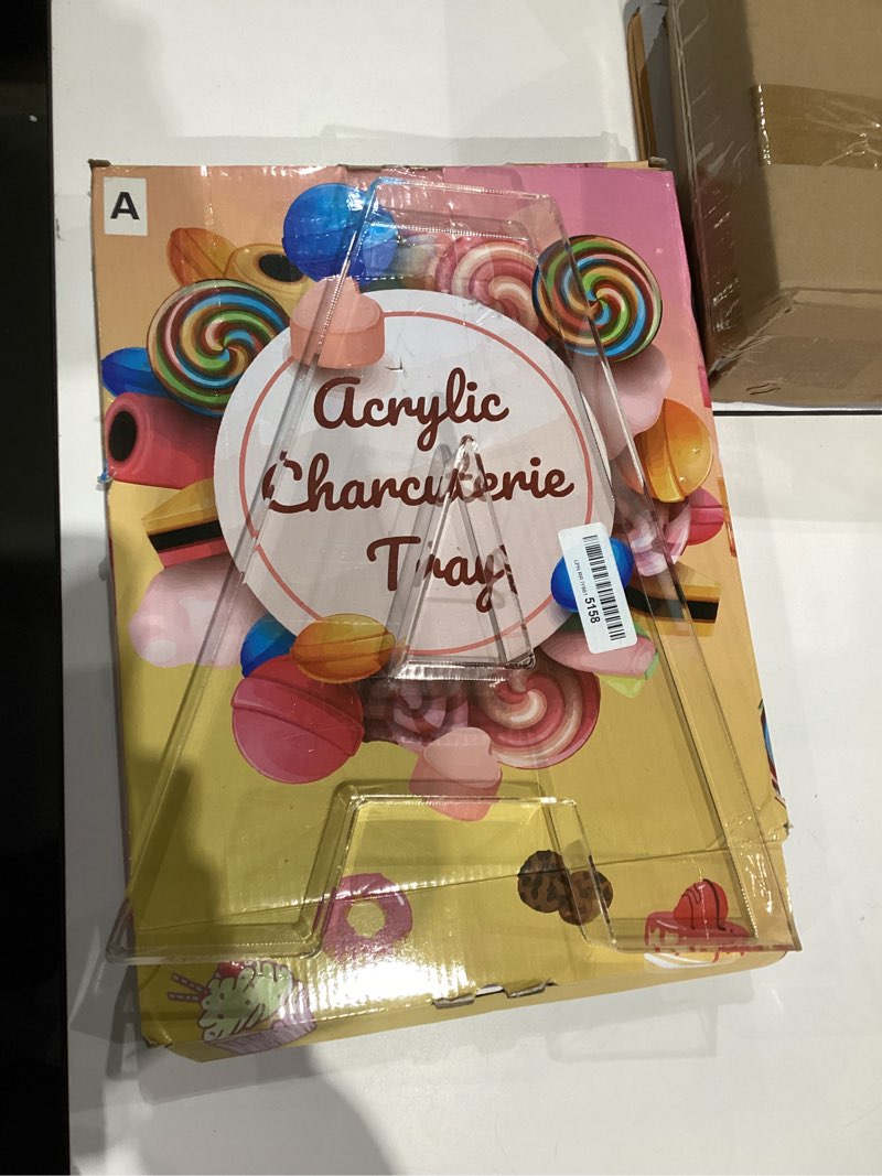 Condition photo showing Good Condition for 13.8" Extra Large Acrylic Letter Charcuterie Board Box, Reusable Fillable Letter Cake Candy Dish Display Serving Tray for Birthday Anniversary Party Decoration (A) Letter a 13.8" x 11.3" x 1.6"