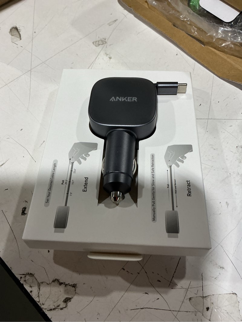 Condition photo showing Good Condition for anker retractable usb-c car charger, 75w max fast charging with built-in retractable cable car adapter, car accessories for iphone 17/16 series, galaxy s25/s24, macbookpro/air, ipad, and more