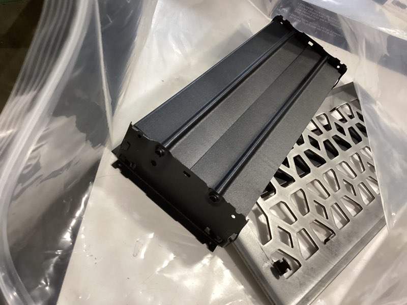 Condition photo showing Good Condition for accord select marquis satin nickel floor register (duct opening: 4-in x 10-in; outside: 5.5-in x 11.5-in)