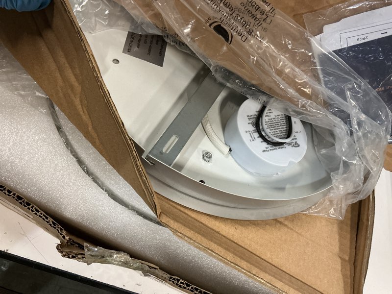 Condition photo showing Good Condition for crystal ceiling light fixture 13 inch flush mount ceiling light led 4000k dimmable modern ceiling lamp for bedroom bathroom kitchen island 13.7 inch 4000k