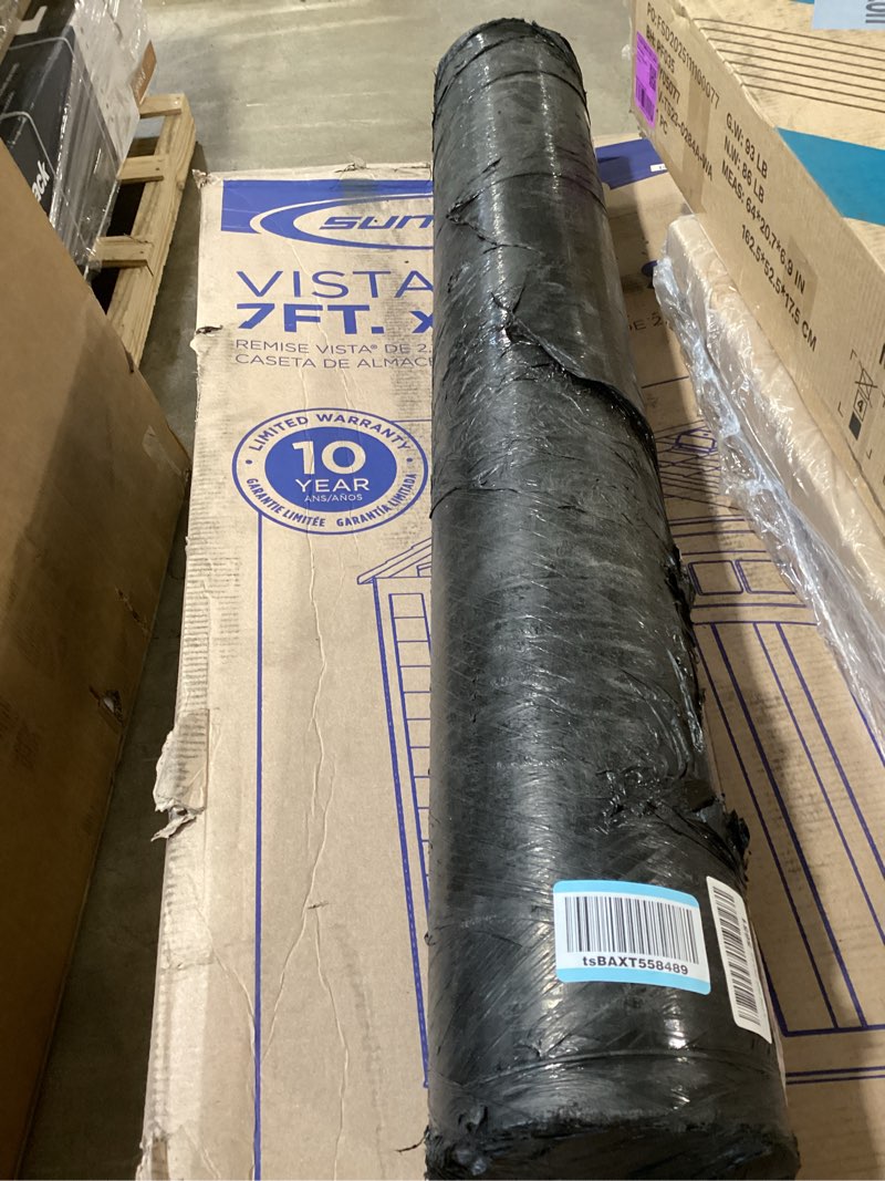 Condition photo showing Good Condition for flooring inc's 1/4" thick tough rubber flooring roll | flexible recycled rubber floor mats for home gym | heavy duty rubber mat for home gyms, sheds, horse stall mat or trailer bright red 120"l x 48"w x 0.3"th