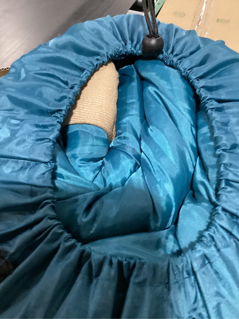 Condition photo showing As Is for Coleman Brazos 20/30°F Adult Cool-Weather Sleeping Bag with No-Snag Zipper & Stuff Sack, Machine Washable, Great for Camping, Traveling, Guests, & More PFAS-Free 20°f