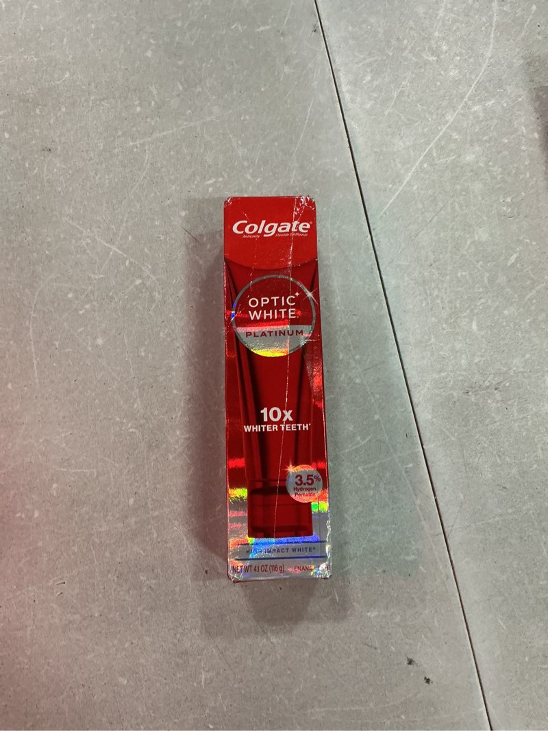 Condition photo showing New/Like New for colgate pack optic white toothpaste (4.1oz)