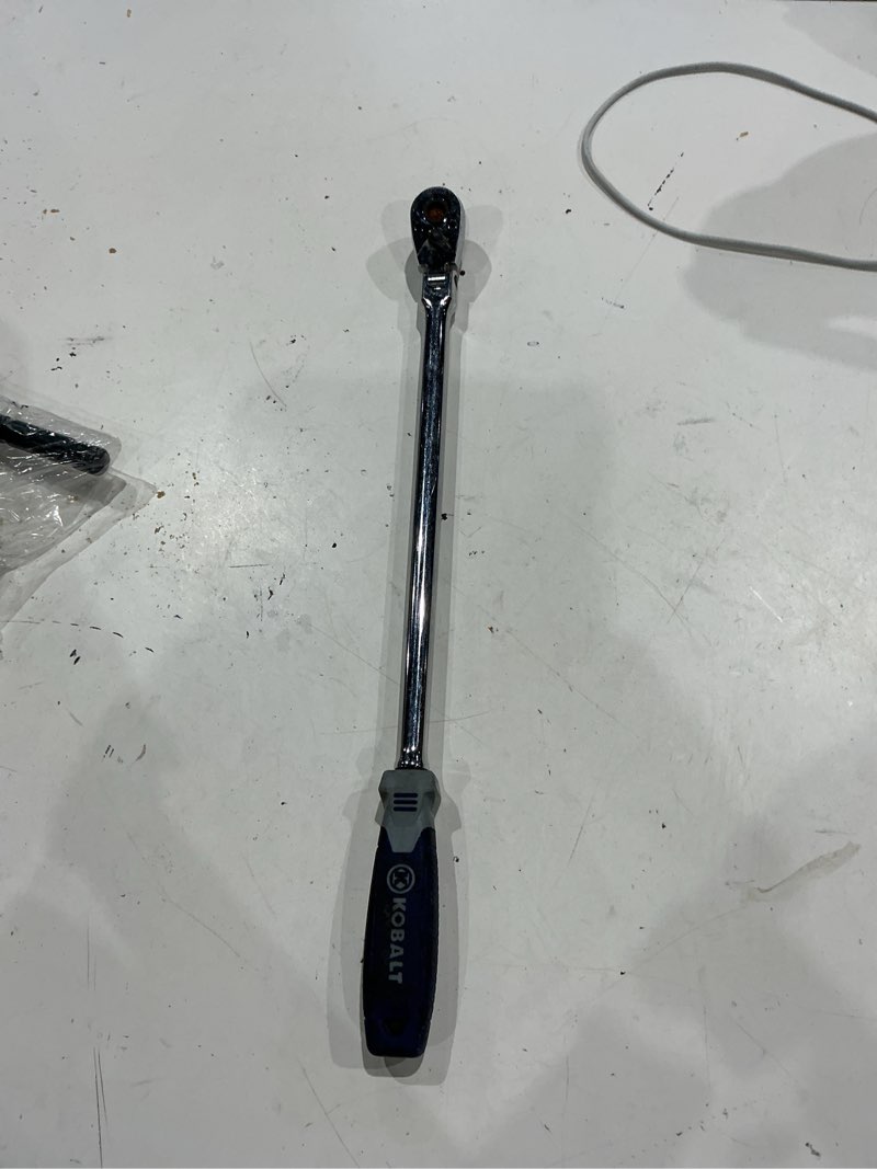 Condition photo showing As Is for kobalt 36 -tooth 1/2-in drive comfort grip handle flexible head ratchet