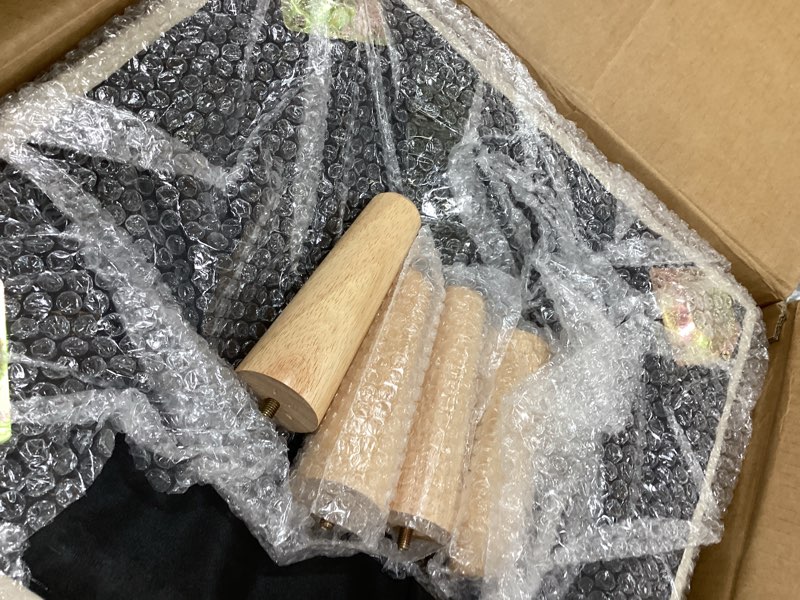 Condition photo showing Good Condition for Dog Stairs for Small Dogs and Cats 16" H - with Encrypted Dot-Grip Non-Slip Surface, 2-in-1 Pet Ramp & Steps for Bed/Couch, Foldable Split Ottoman with Solid Wood Frame, Sturdy & Portable for Puppies Beige